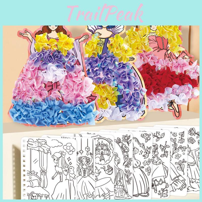 Up Princess Dress Sticker Kit Toy Paper Material Creative Play Children Gift