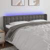 Vidaxl Bed Headboard with LED, Grey, 163X16X78/88 Cm, Faux Leather