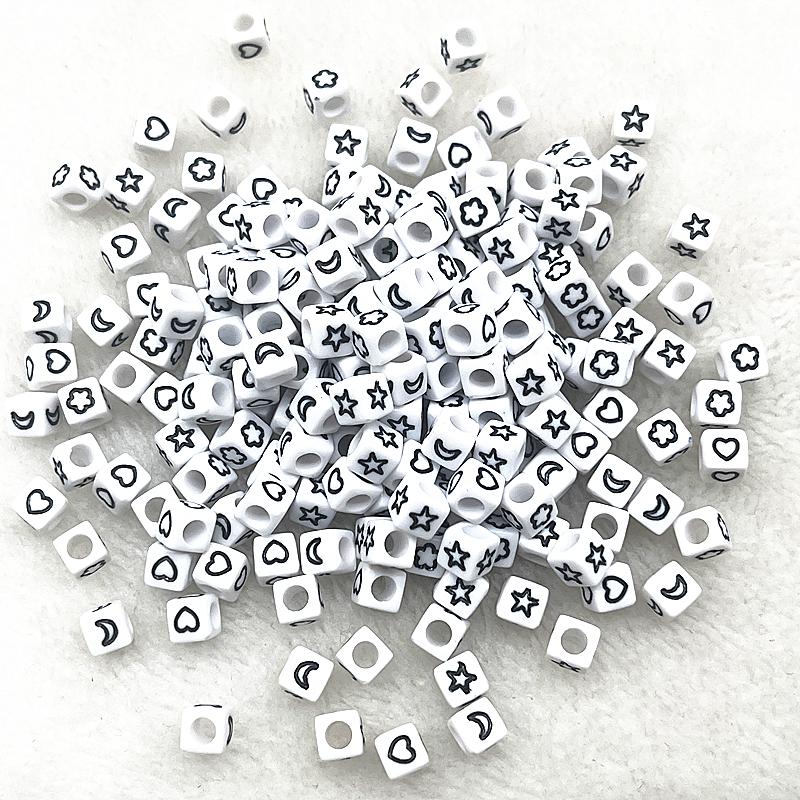 100pcs 7x4mm 6x6mm Russian Korean English Alphabet Letter Beads Charms Beads for Making Jewelry Diy Handmade Bracelets Necklace