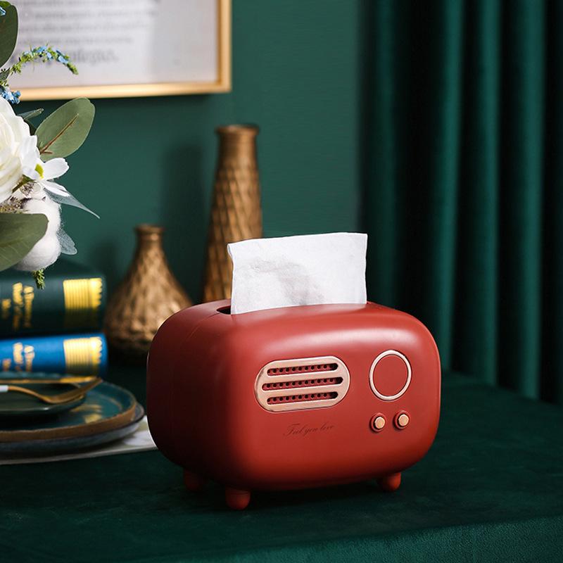 Retro luxusní krabička na kapesníky s úložným prostorem na dálkové ovladače do obývacího pokoje nebo ložnice