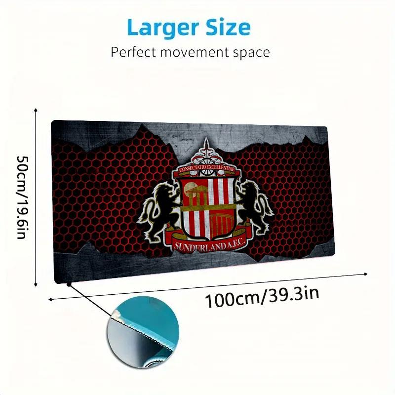 Sunderland A.F Large Size Mouse Pad Large Gaming Table Cushion Non-slip Laptop Tablet Big Mousepad XXL Mat Mini PC Playmat With Lock Edge