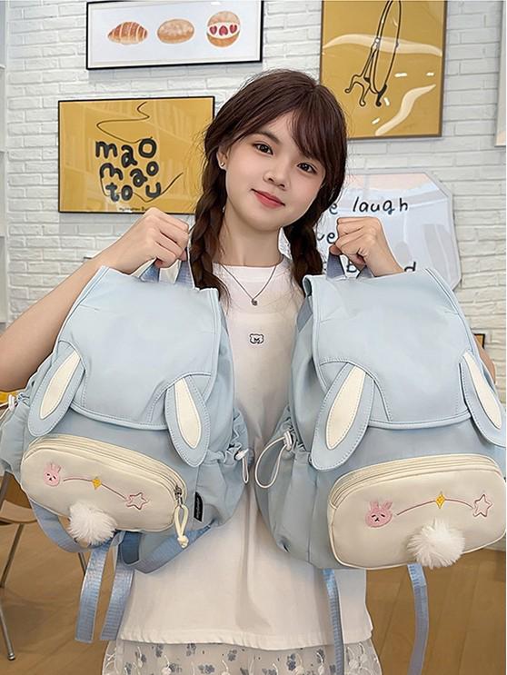 Adorable Large Capacity Rabbit Anime Backpack for High School Girls