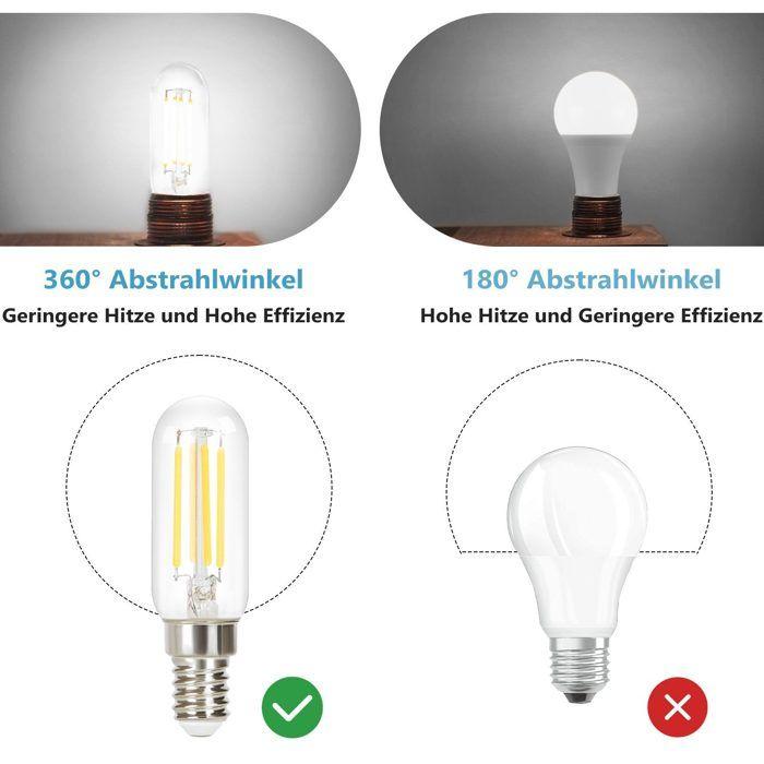 Ampoules LED E14 - NETTLIFE - T25 - 4W - Blanc froid 6000K - Lot de 4