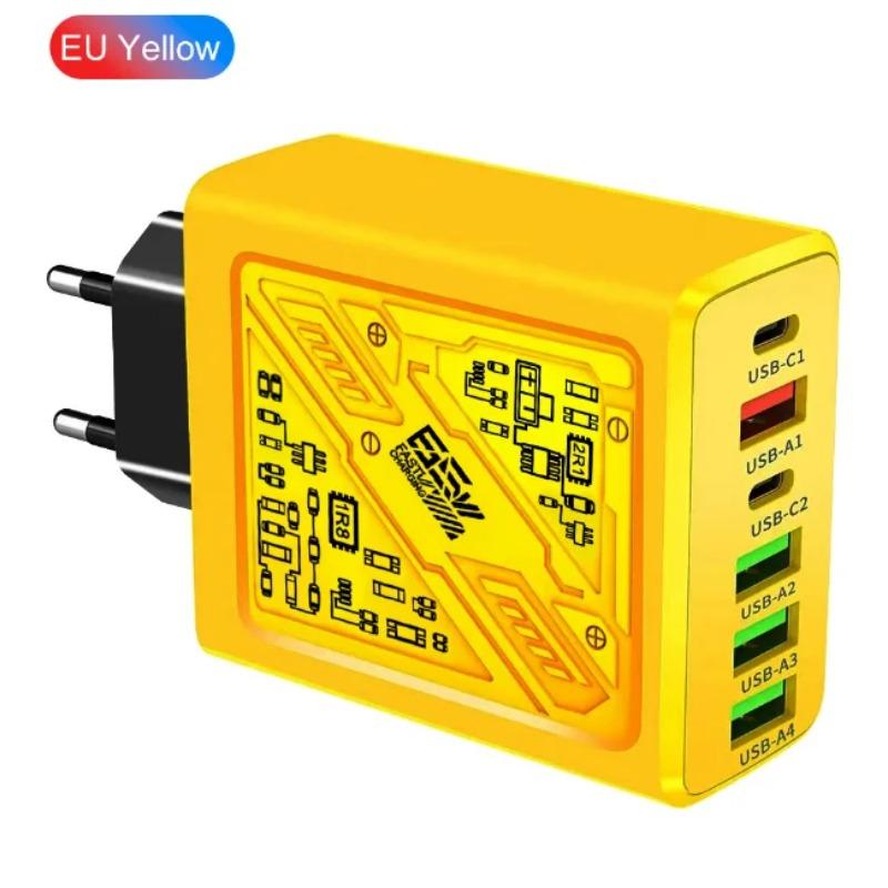 65W USB-Ladegerät Typ C Schnellladekabel QC3.0 Reiseladegeräte für iPhone Samsung Xiaomi Handy-Adapter EU US UK Stecker