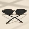 A Pair of Double Beam Half Frame Fashionable and Personalized Cat Eye Glasses Hip-Hop Sunglasses