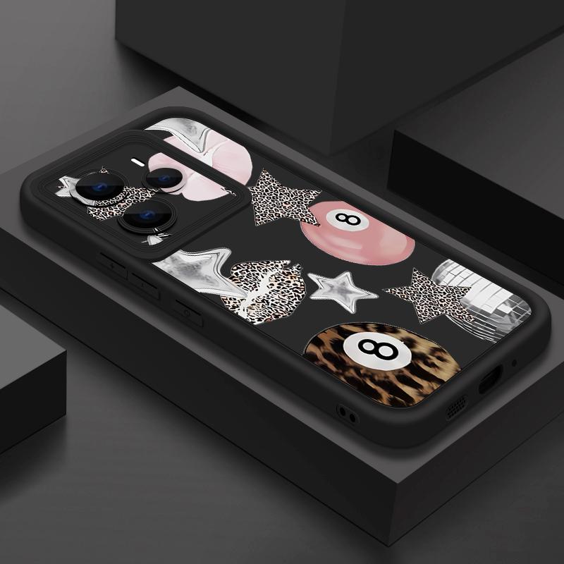Vintage Leopard Print Stars Billiards Case For Xiaomi Redmi Note 14 13 Pro 5G 4G 12 11 Funda Xiaomi 14T 13T 11T Pro Shockproof Bumper Silicone Cover