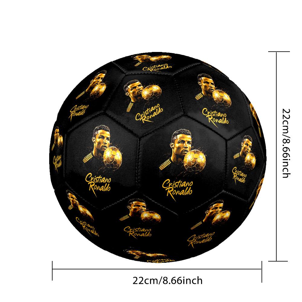 Pallone da Calcio Ronaldo Cr7 Football Legend Taglia 5 Cucito a Macchina per Allenamento e Partite Indoor/Outdoor Regalo Unico per gli Amanti del Calcio