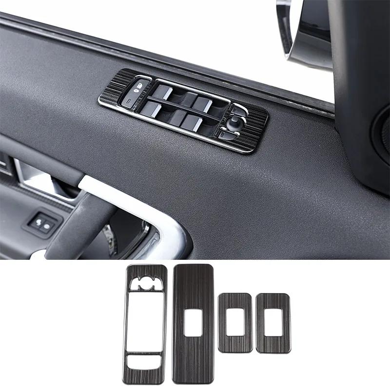 Stainless Steel Black Brushed Central Control Interior Decorative Sticker For Land Rover Discovery Sport 2015-19 Car Accessories