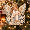 Christmas Tree Decorations Supplies Decoration Acrylic Festive Ornament 2D Angel Cash Holiday Party Hanging Pendant