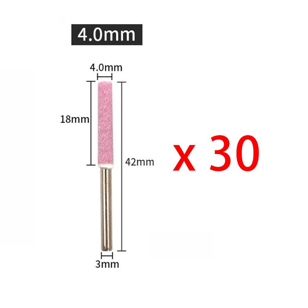 

30 шт. шлифовальный камень для головки бензопилы напильник 4/4.8/5.5/6 мм набор для заточки цепной пилы 4.0mm