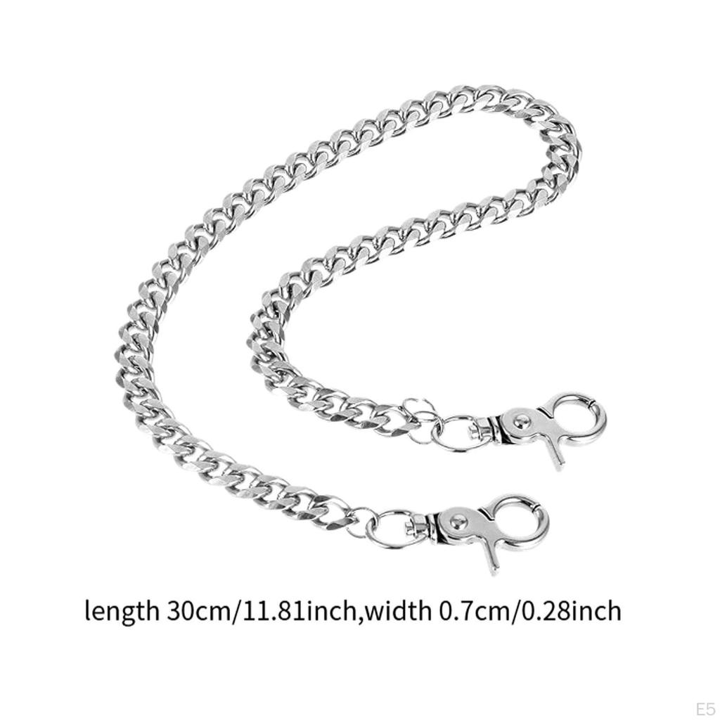 Pants Chain Design 30cm Long Pocket for Travel Bikers Parties Dancers
