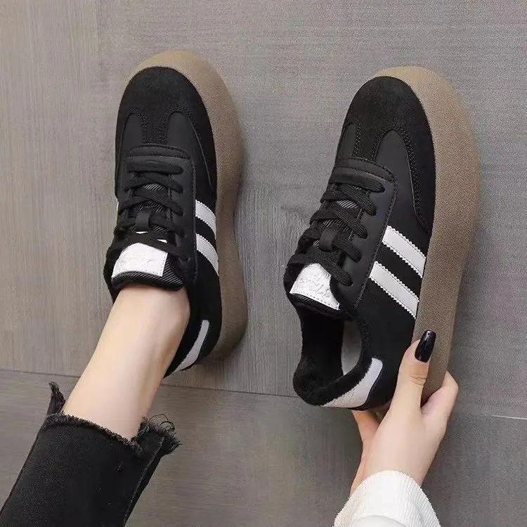 Women's Thick Sole Sneakers Fashion Casual Board Shoes for Women Tennis Training Shoes Forrest Gump Shoes Lace Up Platform Shoe
