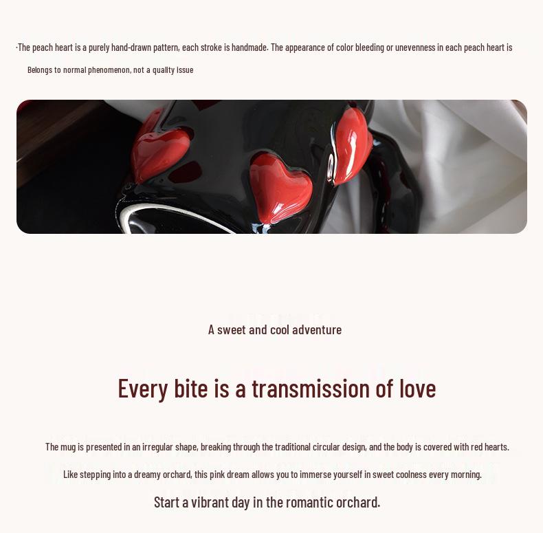 Creative High-End Black Heart Couple Ceramic Coffee Mugs