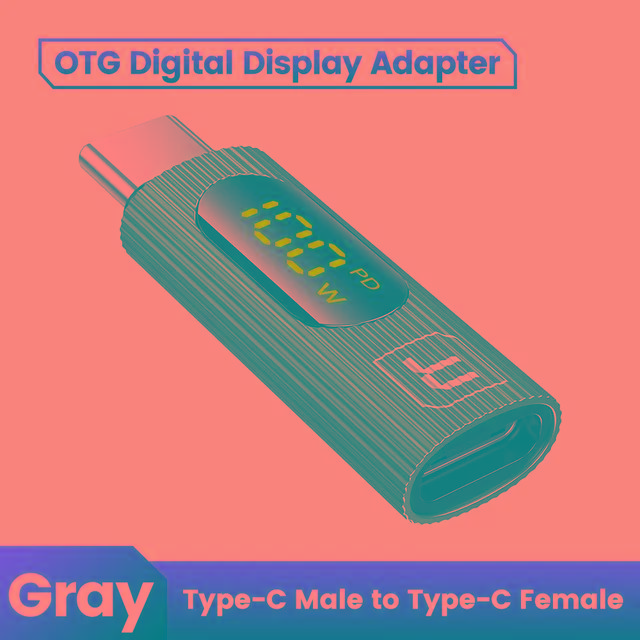 Type-C 100W Digital Display Super Fast Charge Multi-color Adapters