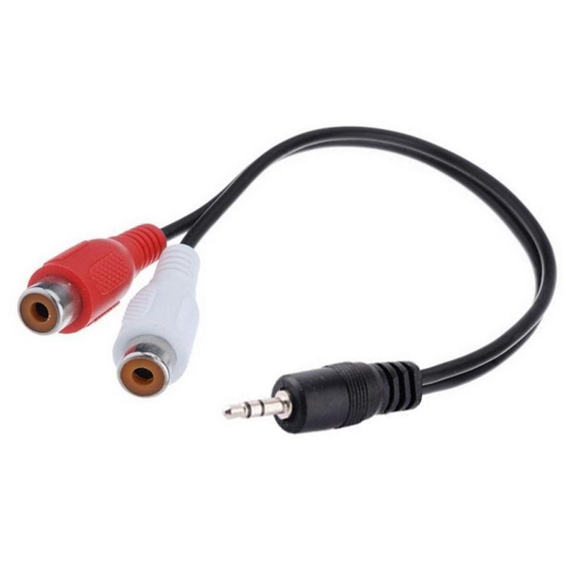 3.5mm Stereo Male Jack To 2 RCA Female Plug Adapter Headphone Y Audio Cable Cord