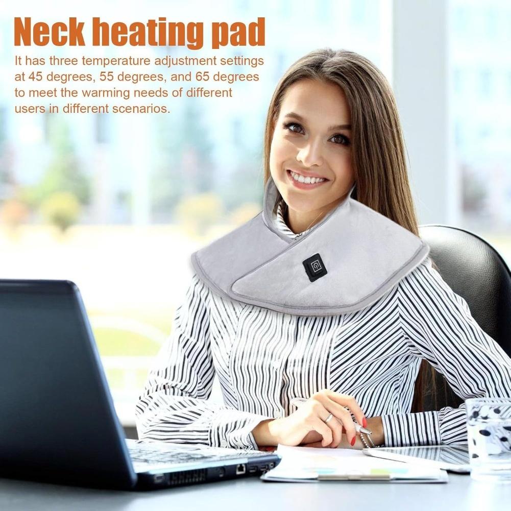 Portable USB Electric Heating Neck Shawl with Three Temperature Levels for Comfortable Warmth and Muscle Relief