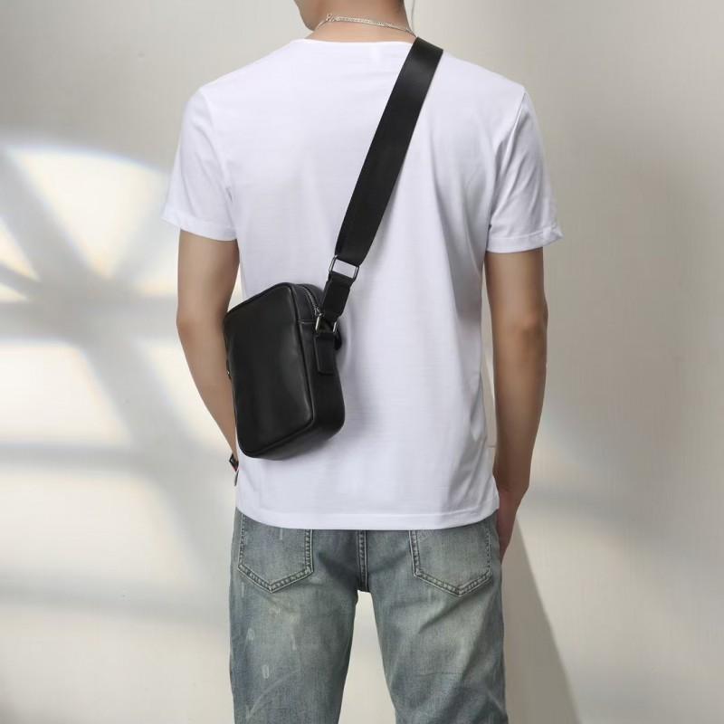 Men's Top Layer Cowhide Casual Fashionable Single Shoulder Crossbody Bag Classic Versatile Small Hand-held Men