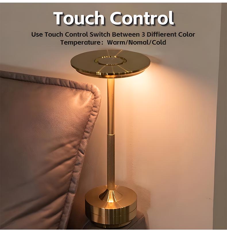 LED Charging Metal Table Lamp: High-End Atmosphere and Decorative Lighting