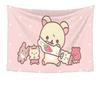 Korilakkuma Theme Tapestry For Living Room Bedroom Office Home Party Decor Live Broadcast Background Cloth