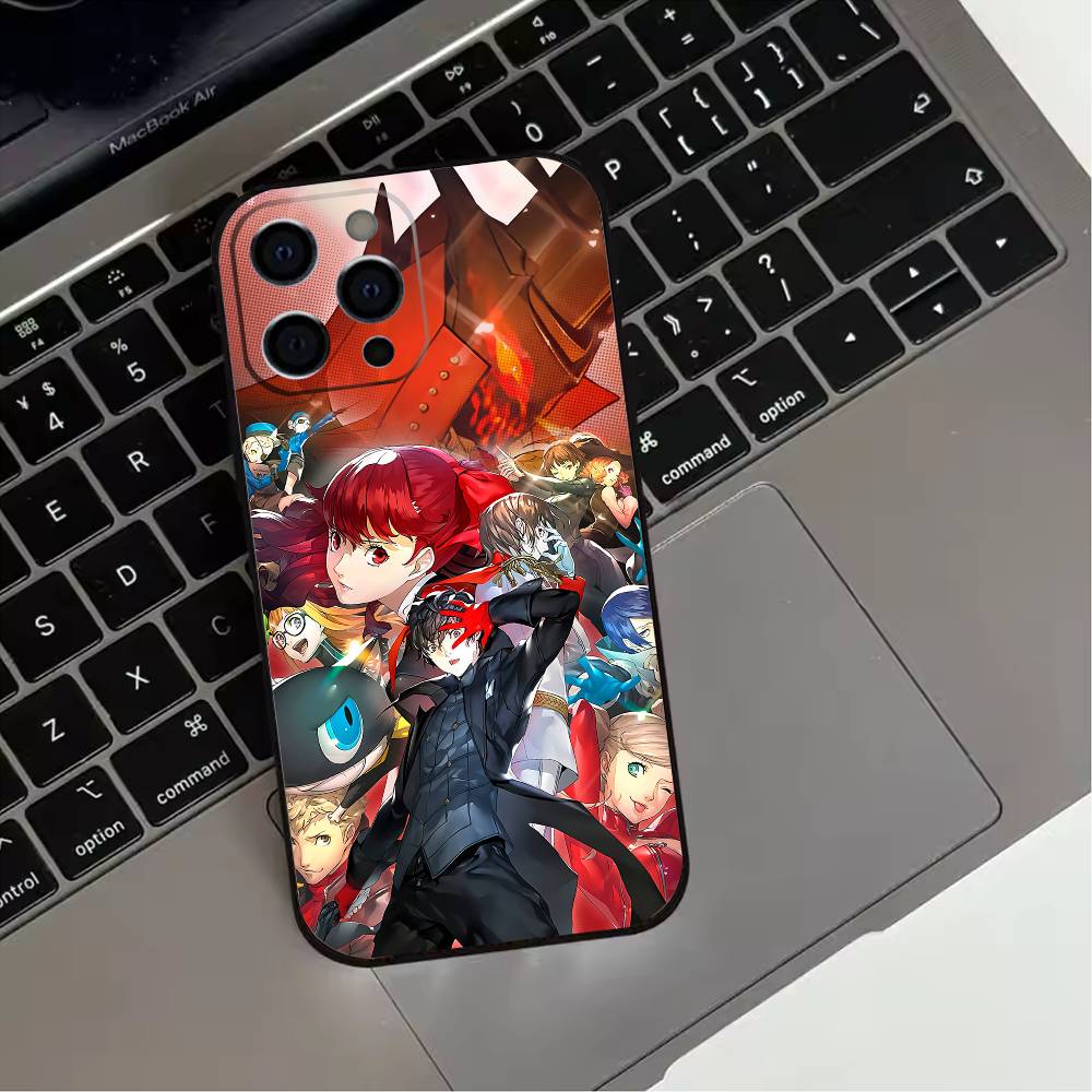 Game P-Persona 5  Phone Case For iPhone 17,16,15,14,13,12,11 Plus,Pro Max,XS,Soft Silicone Black Cover