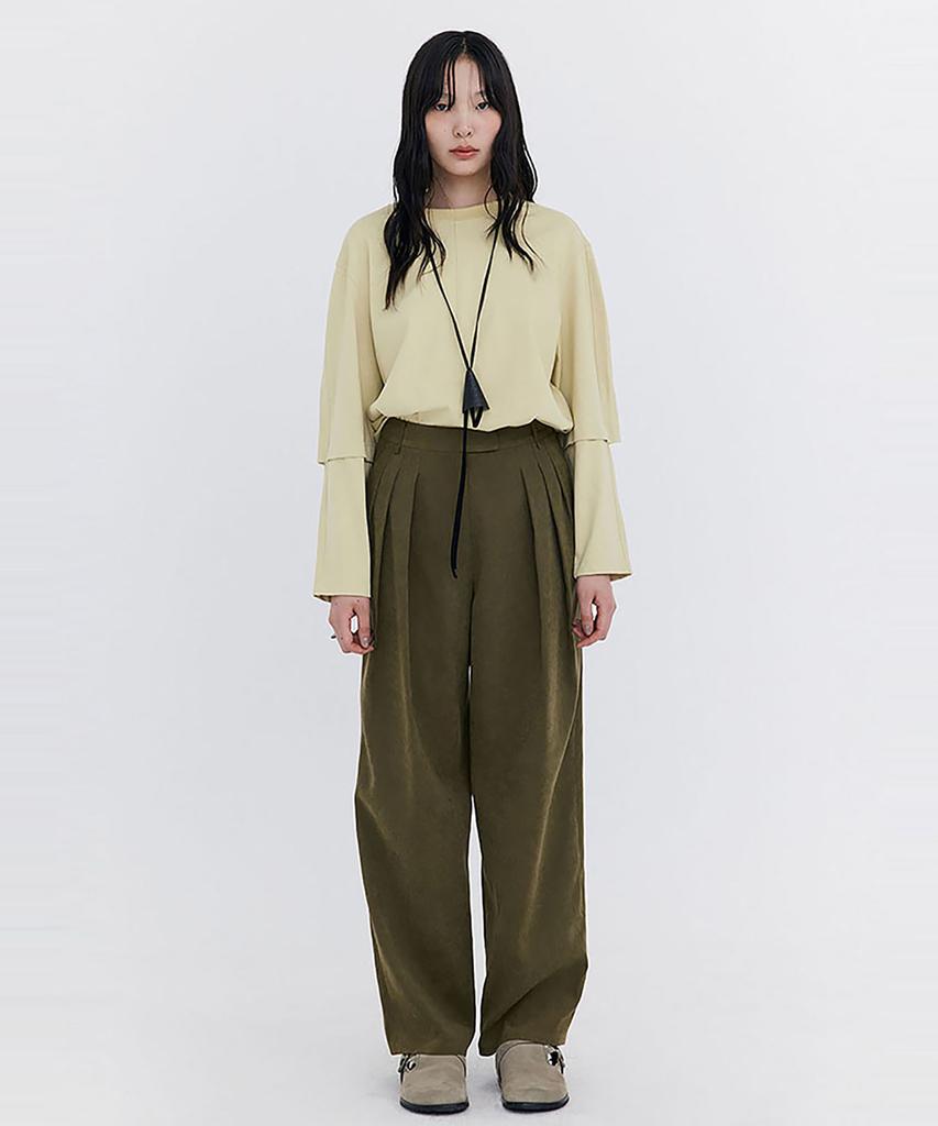 WNDERKAMMER Open Point Boxy T-Shirt_Yellow Green