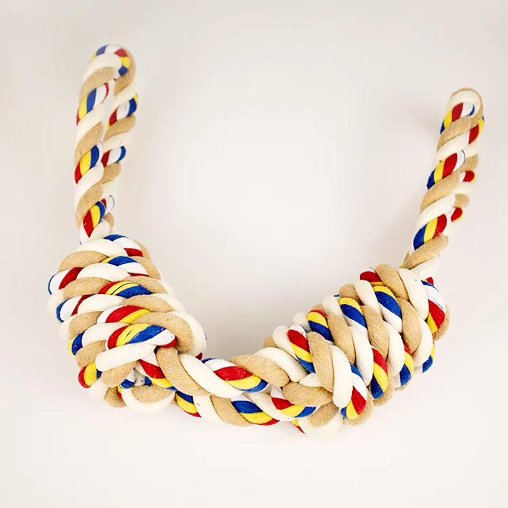 Dog Rope Toys Dental Chew Rope for Dogs Durable Puppy Teething Relief Toys Cotton Interactive Tug of War Rope Multi-Knot Bundle