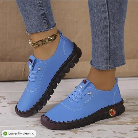 Tenisky Dámske Topánky Mokasíny Šnurovacie Kožené Ploché Nové Jarné Ležérne pohodlné Topánky pre Mamu Mujer Chaussure Femme