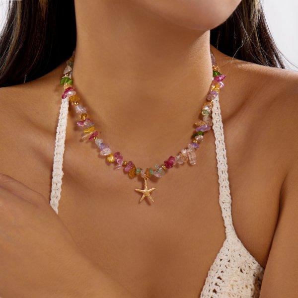 Bohemian Ocean Shell Faux Pearl Pendant Necklace Summer Beach Vacation Choker Fashion Jewelry