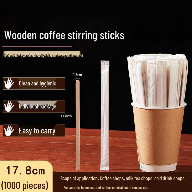 Homeglen Individually Wrapped Plastic Coffee Stirrers