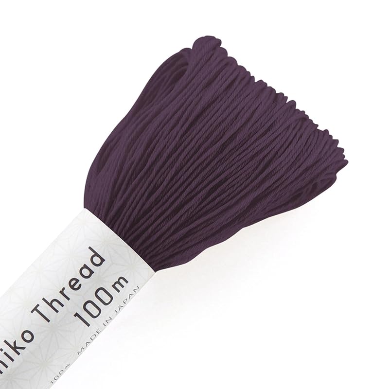 

olim pass sashiko thread Sashiko Thread 100m Omaki purple crow (Shiu) col. 140