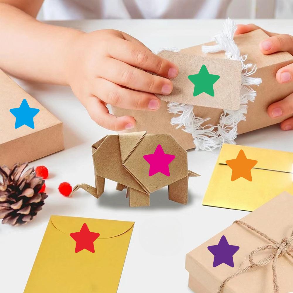 500Pcsroll Colorful Star Reward Sticker Fun Motivationsticker For School Teacher Student Stationery Stickers Kids