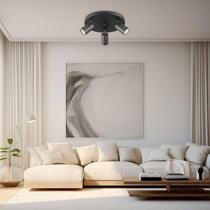 LED Spotlight Surface Mount 3xGU10 IP20 35W Max – Black