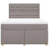 Maison Exclusive - Sommier à lattes de lit avec matelas Taupe 140x190 cm Tissu