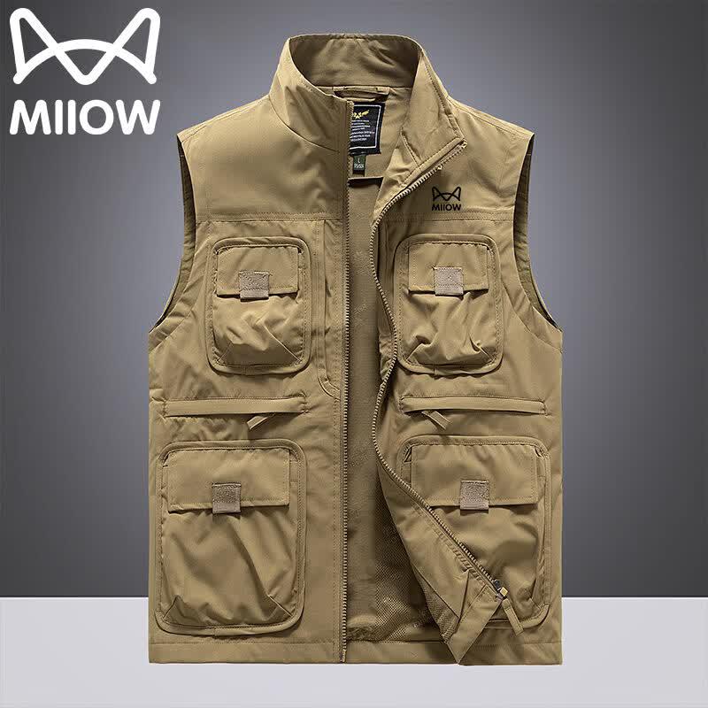 MiiOW Men s Multi-Pocket Outdoor Utility Vest 4XL