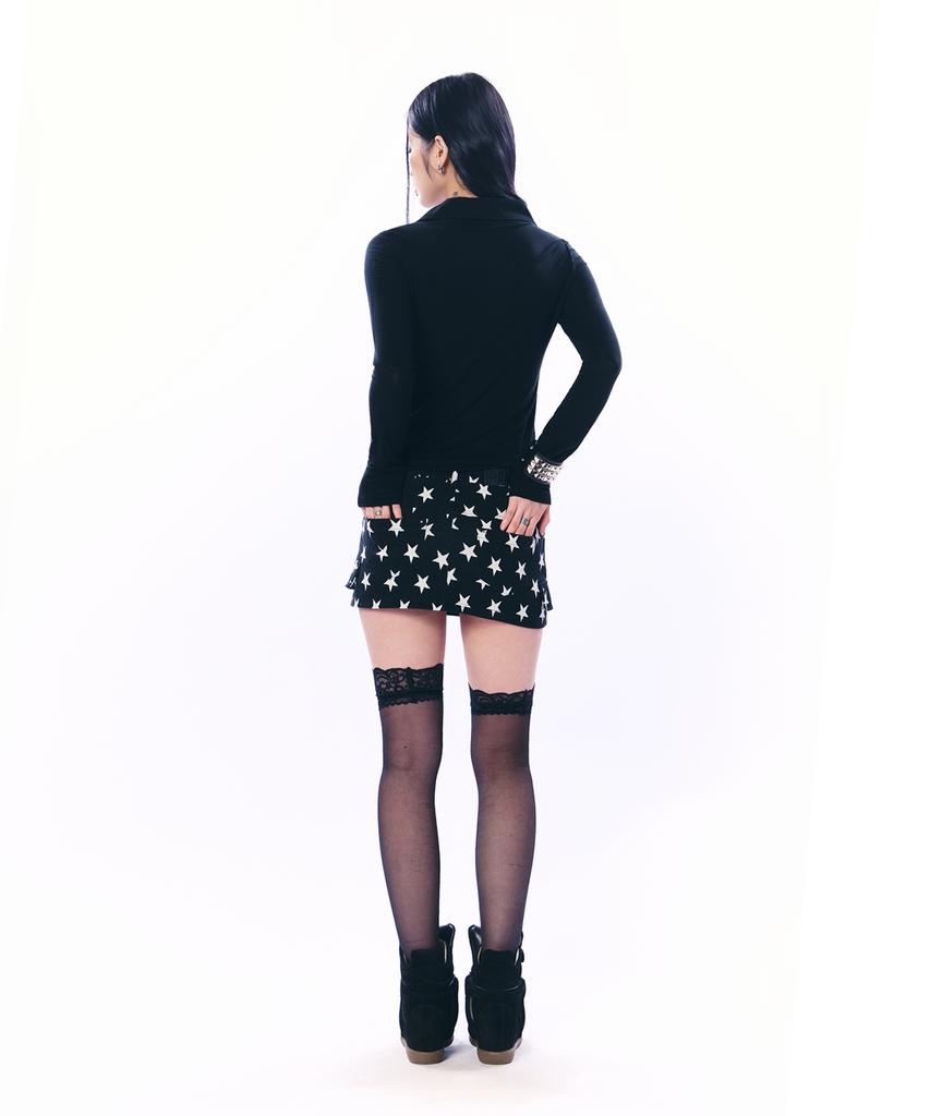 SETUP-EXE Sheer Layered Shirt / Black