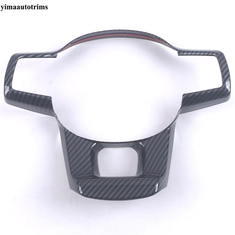 Steering Wheel Button Frame Decoration Cover Trim Matte / Carbon Fiber Interior Accessories For Kia Sorento MQ4
