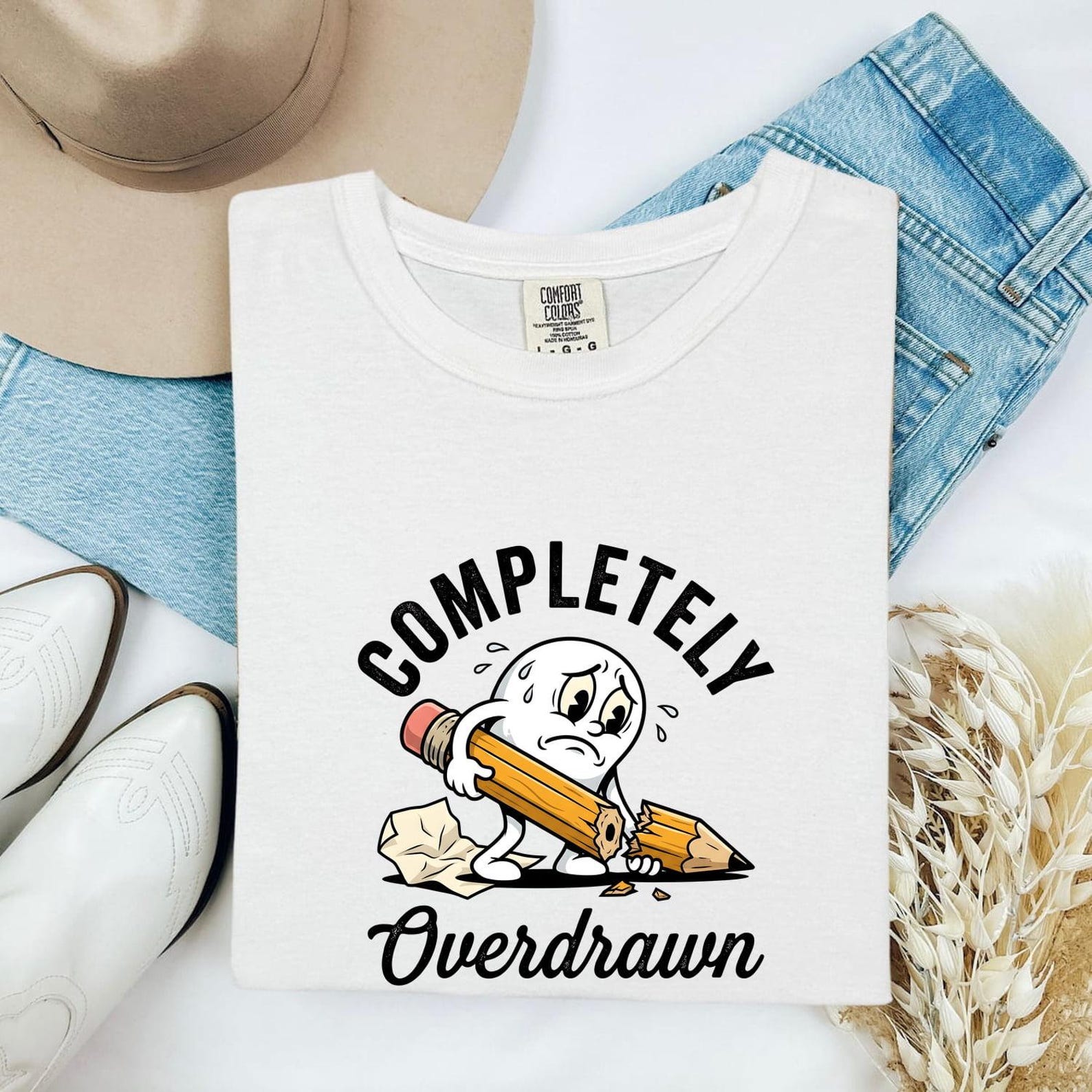 Cartoon Pencil Character Shirt Funny Cartoon Gift Women Comic Tee Pencil Character T-Shirt Humor Fan Comic Book Tshirt Animated Graphic 4XL