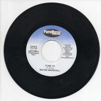 7inch Record WAYNE MARSHALL - Funk Ya NONE Pure Music Prod 2008 Jamaica Reggae, Ska & Dub Used