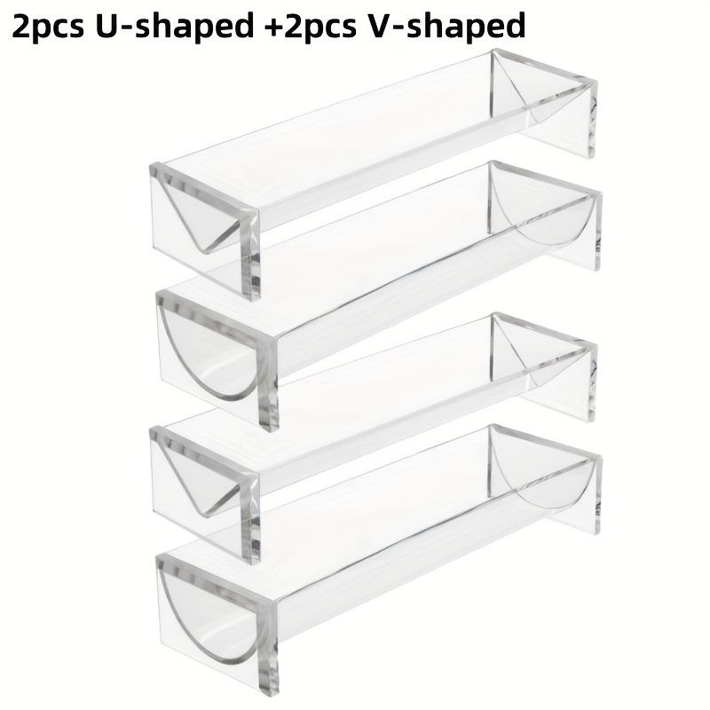Set of 1/2/4/6 Clear Cracker Tray for Serving, Rectangular Cracker Holder for Serving Trays, Acrylic Food Display Cracker Serving Stand
