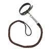 PU Leather Dog Collar Leash Set with Shock Absorbing Spring Braided Dog Training Leash for Medium