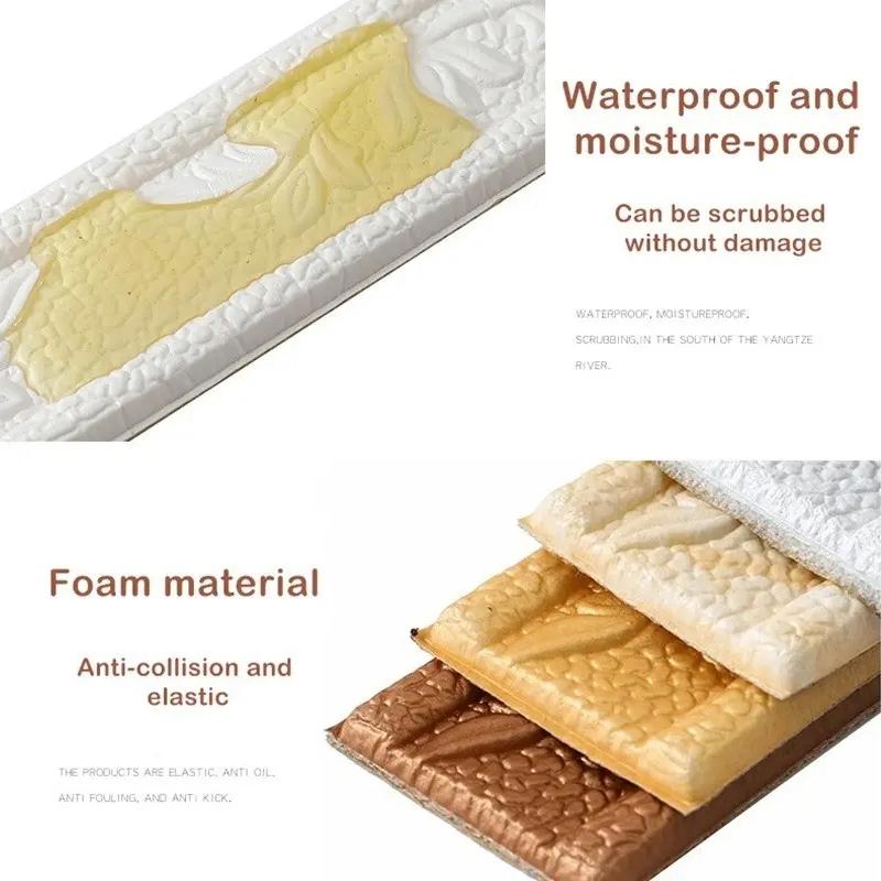 Skum Sokkellist Selvklebende Innvendig Utvendig Hjørnelist Dørkarm Vinduskarm Keramiske Fliser Dekorasjonsklistremerker