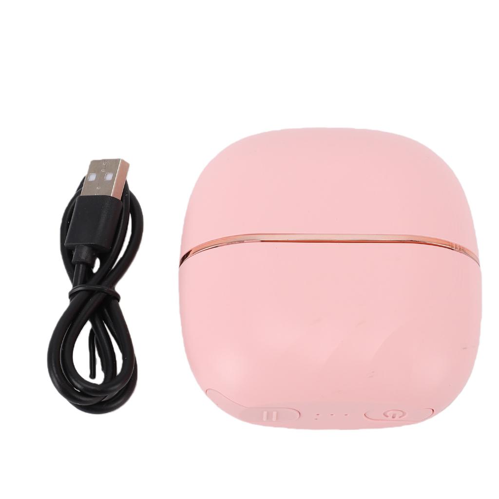 Mini Hair Straightener Brush Cordless Rechargeable Multifunctional Hair Straightener Comb Pink