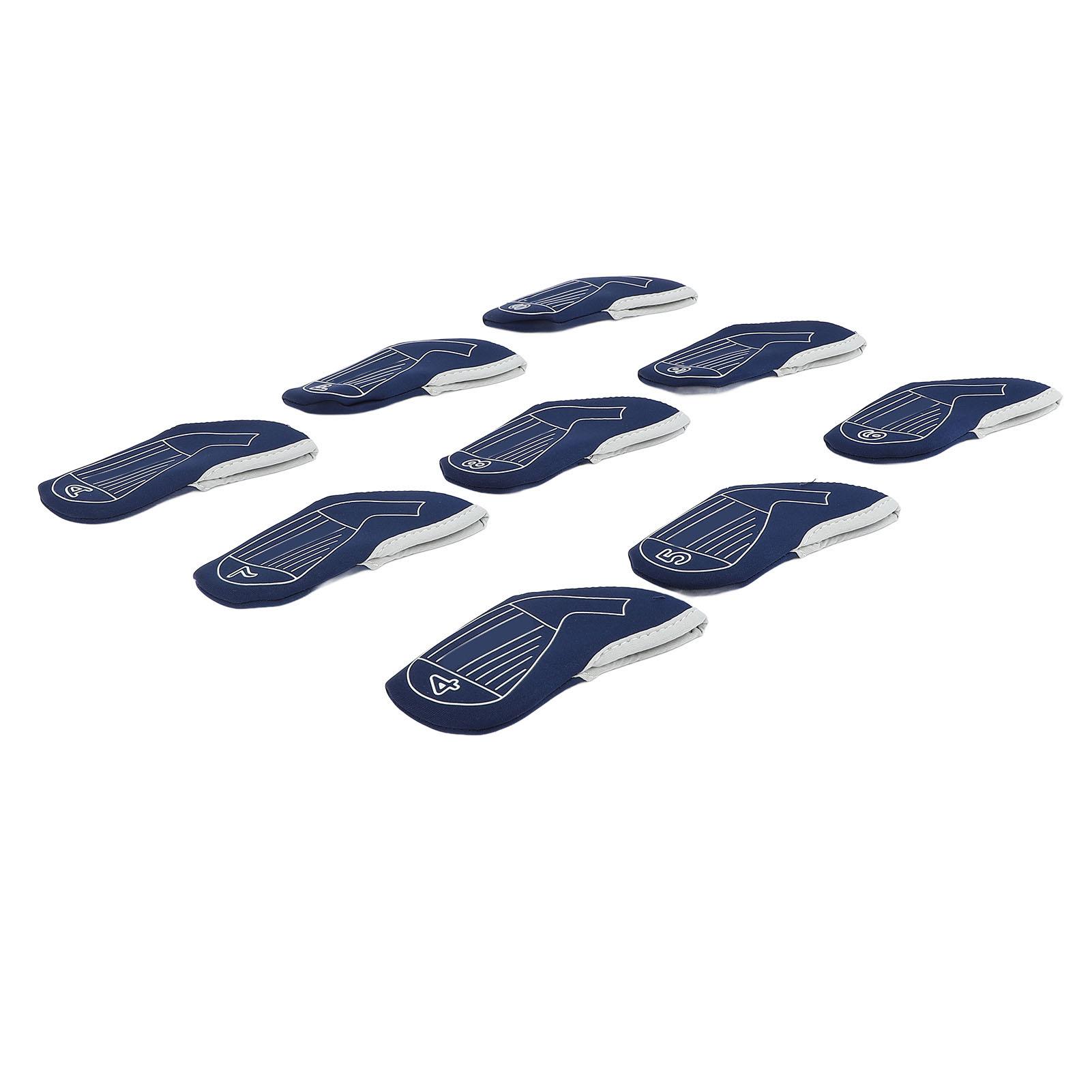 

9шт чехлов для клюшек для утюгов Club Iron, защитный чехол для клюшек, пыленепроницаемый, устойчивый к царапинам, подходит для большинства утюгов, синий