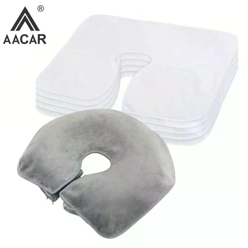 Microfiber Head Pad Towels U-Shaped Facial Pillow Covers Thickened Headrest Cushion Facial Care Beauty SPA Massage Supplies