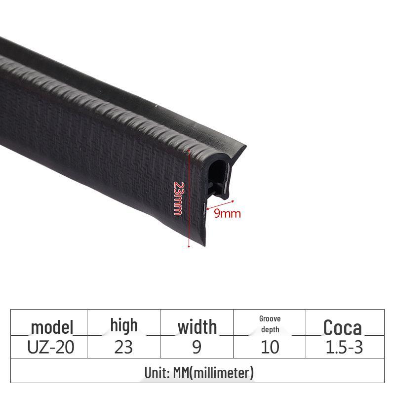 U-Shaped Rubber Edge Protector for Sheet Metal and Glass