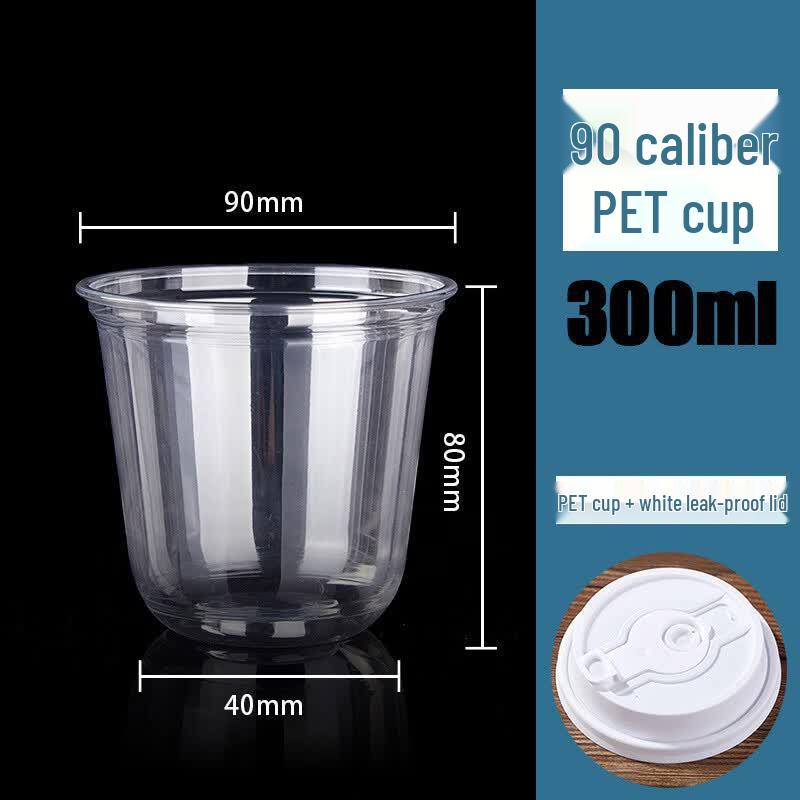 Disposable U-Shape Plastic Cups with Flip Lids