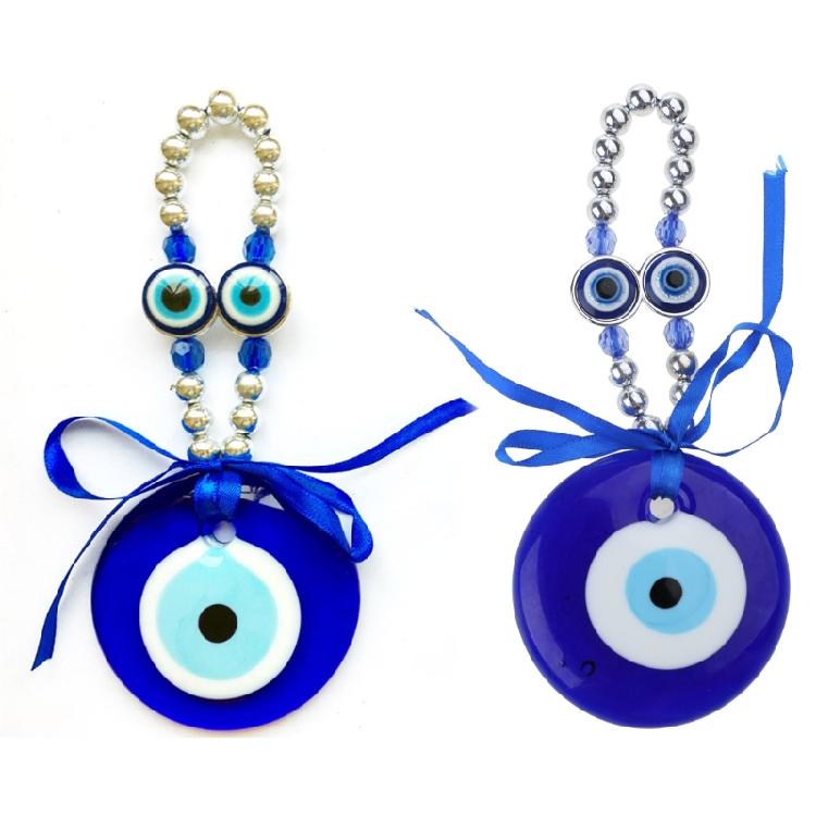 Blue for Evil Eye Crafts Wall Hanging Ornament Car Amulet Home for Protection De