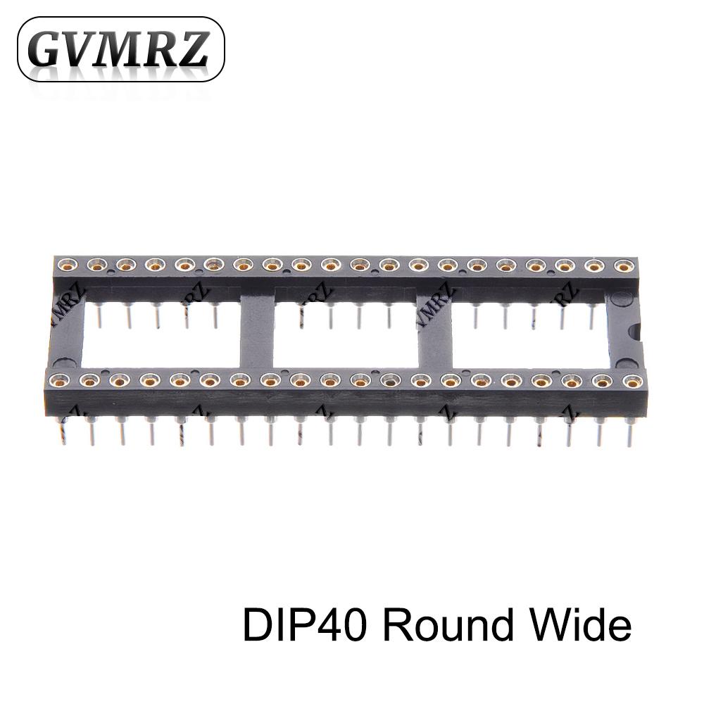 5PCS Round Pin DIP IC Socket Assorted Sizes DIP6 DIP8 DIP14 DIP20 DIP24 Narrow / Wide DIP28 Narrow for PCB DIY Electronics