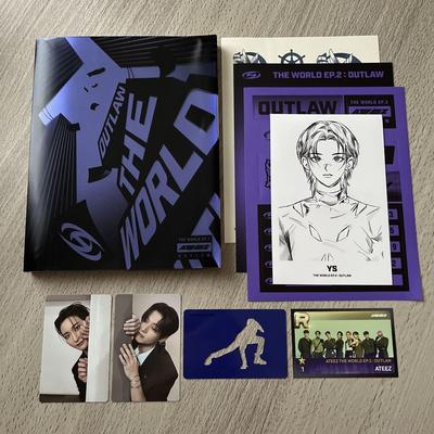[USED] ATEEZ CD Album Trading Card Seonghwa Wooyoung Postcard Yeosang