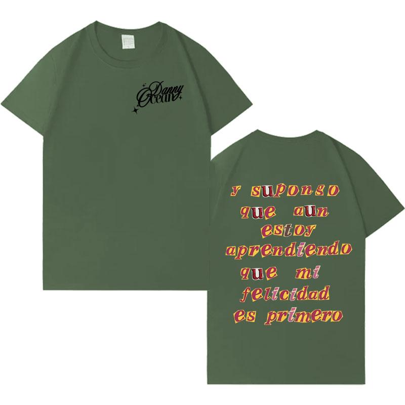

Rapper Danny Ocean New Album Gothic Letters Print Tshrits Pop Harajuku Oversized Short Sleeve TShirt Mens Crewneck Loose Tshirt 3XL